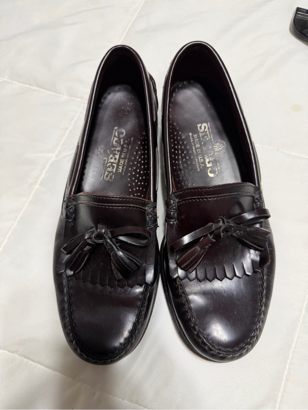 Sebago Men’s Tassel Kiltie Loafers in Dark Burandy
